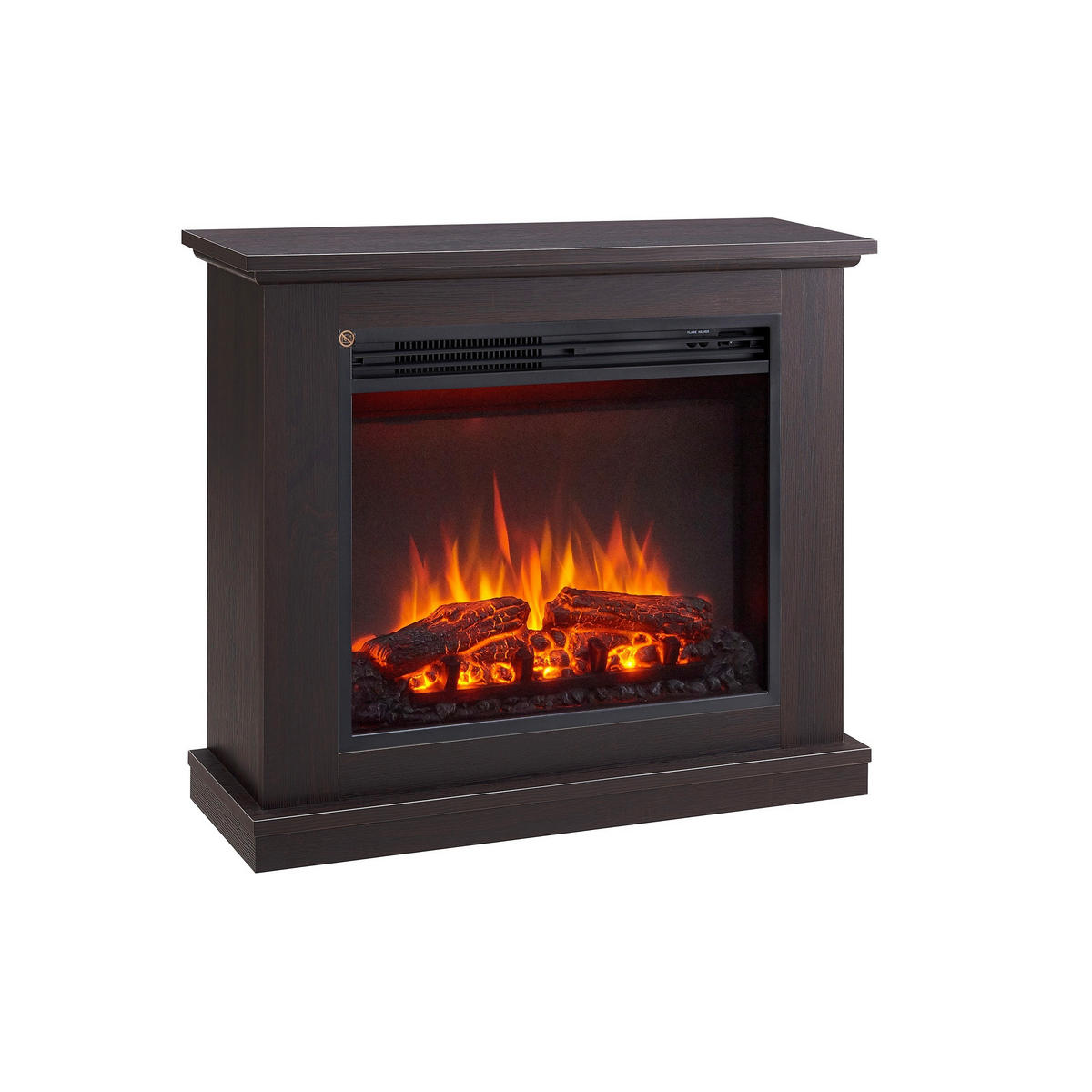 ELEKTROKAMIN - Dunkelbraun, Basics, Metall (82/69/25cm)