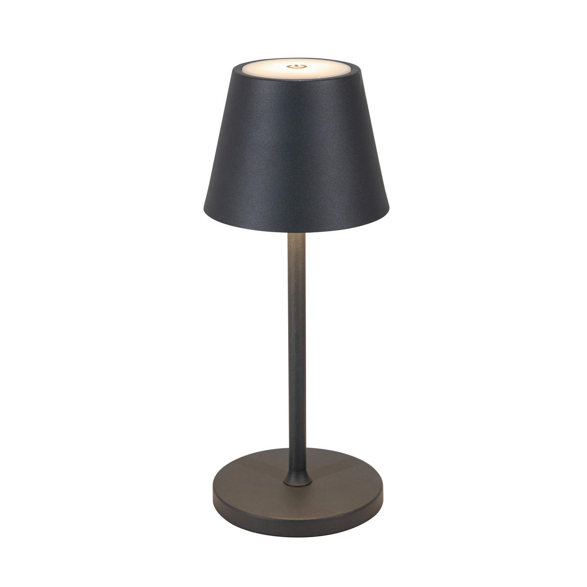 AKKU-TISCHLEUCHTE 12/30 cm  - Dunkelgrau, Basics, Kunststoff/Metall (12/30cm) - Novel