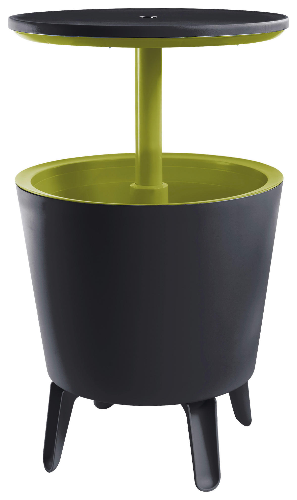 GARTEN-BARTISCH Kunststoff rund  - Anthrazit/Grün, Basics, Kunststoff (49,5/57/49,5cm) - Ambia Garden