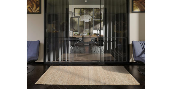 HANDWEBTEPPICH 80/250 cm Helsinki Cappuccino  - Cappuccino, Basics, Textil (80/250cm) - Linea Natura