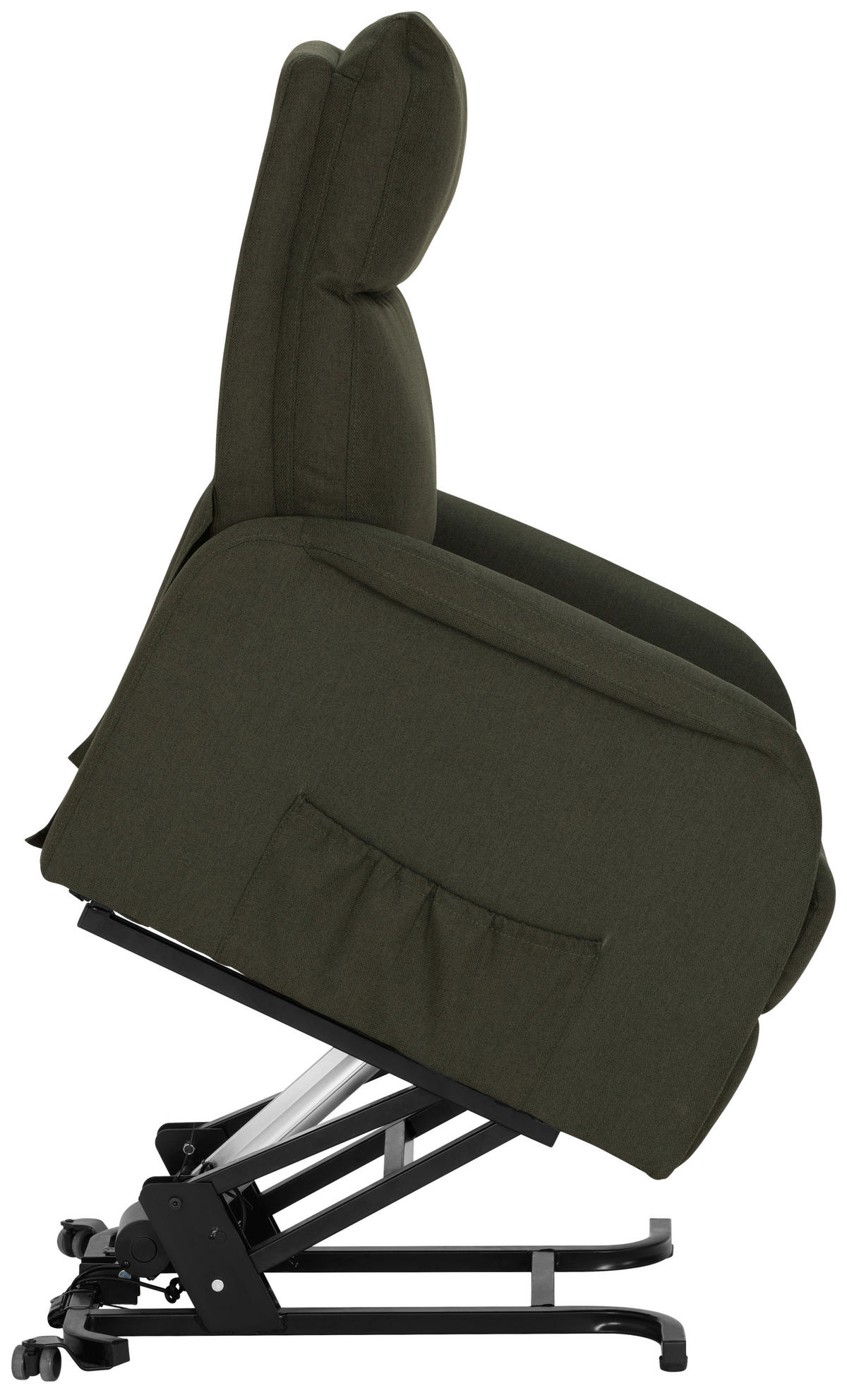 FERNSEHSESSEL Webstoff Grün  - Schwarz/Grün, KONVENTIONELL, Textil/Metall (68/103-80/93-158cm) - P & B