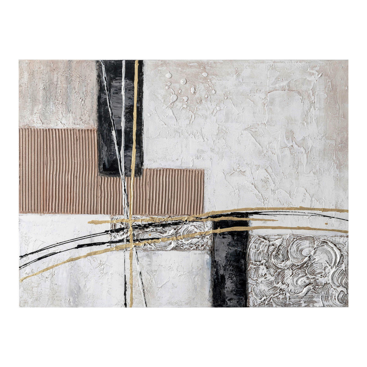 ULJENA SLIKA  120/90 cm       - smeđa, Design, drvo/tekstil (120/90cm) - Monee