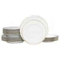 TAFELSERVICE 18-teilig 6 Personen Goldfarben, Weiß Maria Theresia Gold  - Goldfarben/Weiß, Basics, Keramik - Creatable