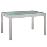 Masă grădină 135-270/90/75 cm   - argintiu, Basics, sticlă/metal (135-270/90/75cm) - Ambia Garden