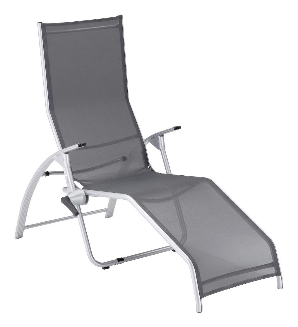 BÄDERLIEGE 67/42/176 cm  - Anthrazit/Silberfarben, Basics, Textil/Metall (67/42/176cm) - Kettler