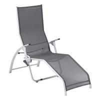 BÄDERLIEGE 67/42/176 cm  - Anthrazit/Silberfarben, Basics, Textil/Metall (67/42/176cm) - Kettler