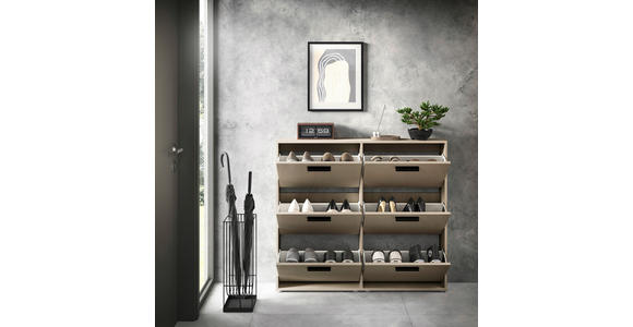 SCHUHKIPPER - Kaschmir/Schwarz, Design, Holzwerkstoff/Kunststoff (116/103/17cm) - Carryhome