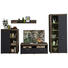WOHNWAND in Braun, Graphitfarben - Chromfarben/Graphitfarben, LIFESTYLE, Glas/Holzwerkstoff (344/202/48cm) - Hom`in WOHNWAND in Braun, Graphitfarben - Chromfarben/Graphitfarben, LIFESTYLE, Glas/Holzwerkstoff (344/202/48cm) - Hom`in