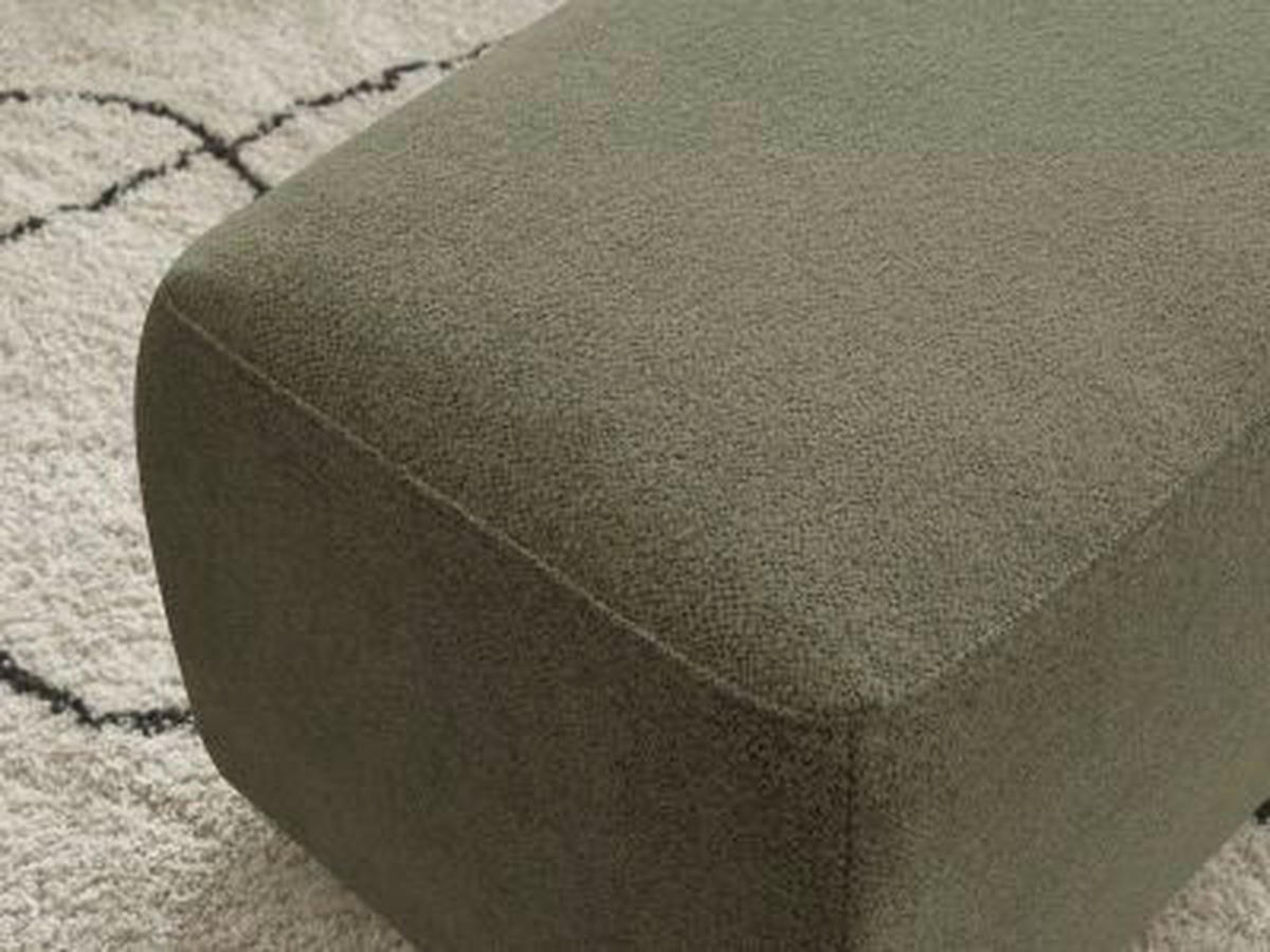 HOCKER ATILLA Flachgewebe Grün  - Schwarz/Grün, MODERN, Kunststoff/Textil (92/44/48cm)