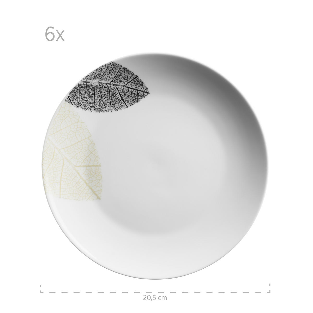 KOMBISERVICE Jona 30-teilig  - Weiß, Basics, Keramik - Mäser