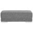 HOCKER Webstoff Dunkelgrau - Dunkelgrau/Silberfarben, Design, Holz/Textil (125/43/65cm) - Carryhome