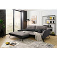 ECKSOFA in Webstoff Graubraun  - Graubraun/Schwarz, KONVENTIONELL, Textil/Metall (191/273cm) - Carryhome