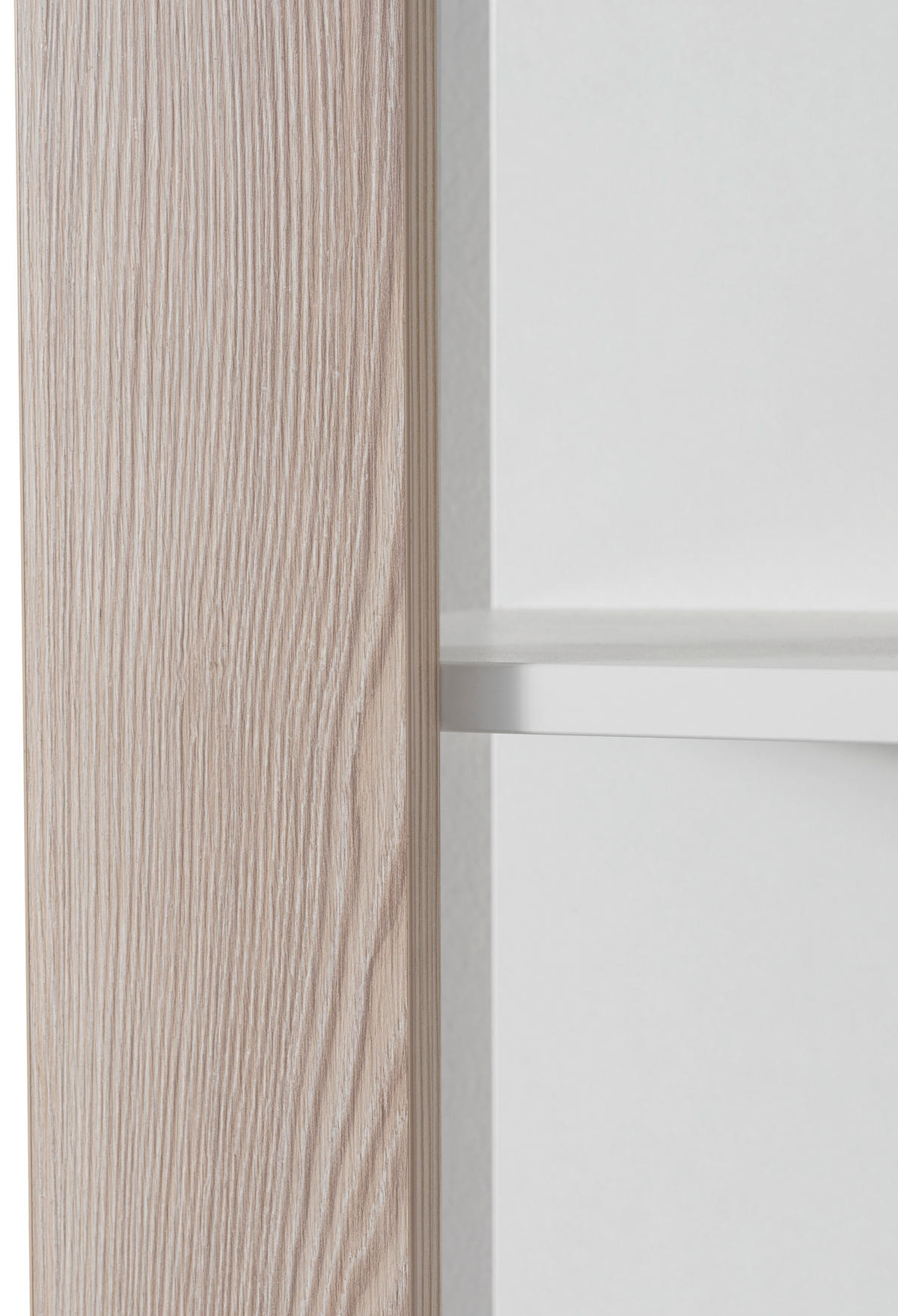 MIDISCHRANK 40/120/30 cm  - Eschefarben/Weiß, KONVENTIONELL, Glas/Holzwerkstoff (40/120/30cm) - Voleo