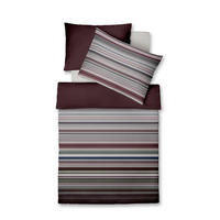 ÁGYNEMŰHUZAT-GARNITÚRA 140/200 cm  - sötétvörös/fekete, Basics, textil (140/200cm) - Fleuresse