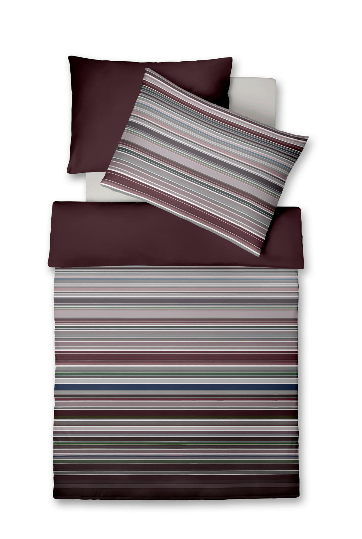 ÁGYNEMŰHUZAT-GARNITÚRA 140/200 cm  - sötétvörös/fekete, Basics, textil (140/200cm) - Fleuresse