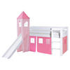 SPIELBETT Kiefer massiv 90/200 cm Rosa, Weiß, Hellrosa  - Hellrosa/Rosa, Natur, Holz (90/200cm) - MID.YOU