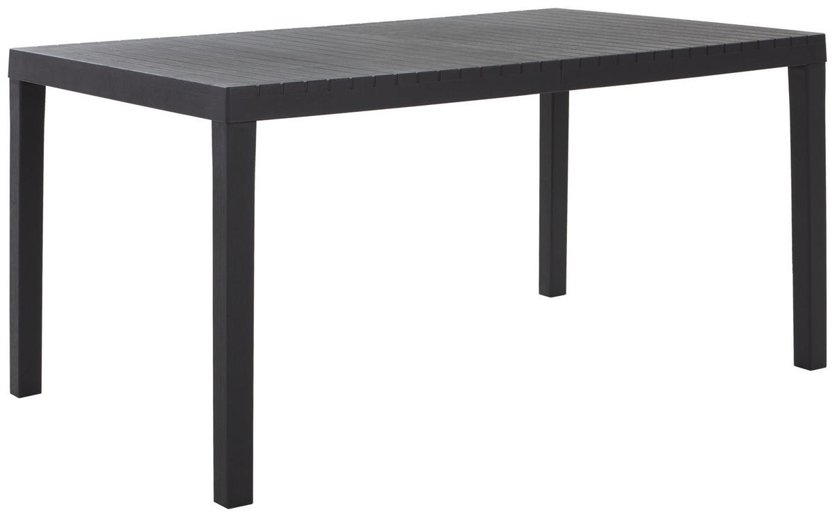 GARTENTISCH Kunststoff Anthrazit rechteckig  - Anthrazit, Basics, Kunststoff (150-220/90/72cm) - Ambia Garden