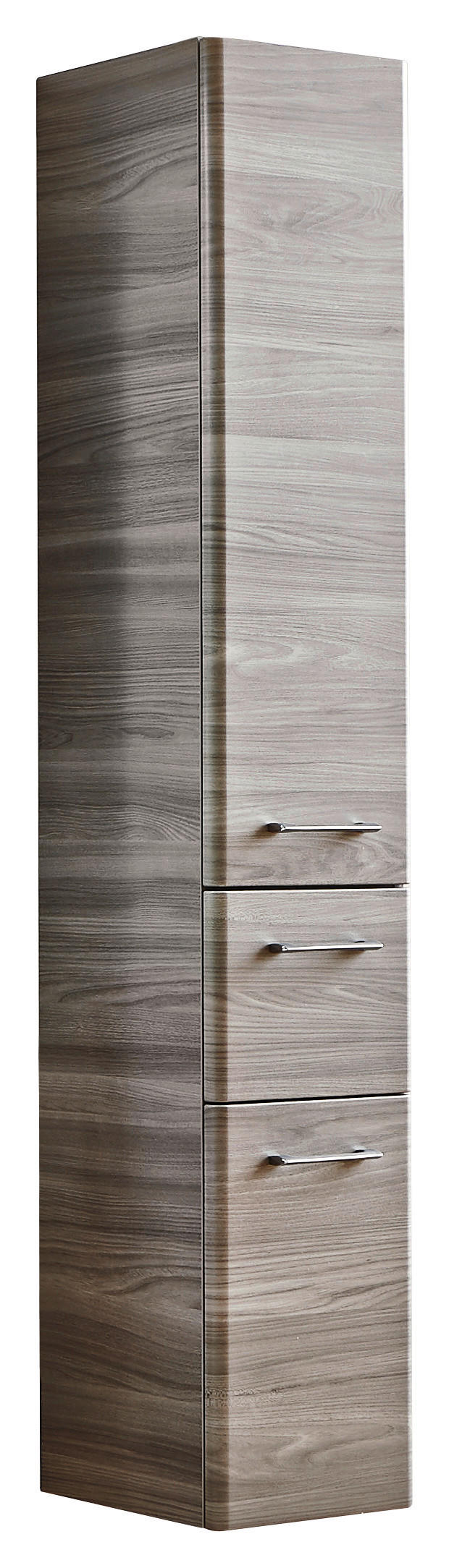 HOCHSCHRANK 30/168/33 cm  - Chromfarben/Grau, KONVENTIONELL, Glas/Holzwerkstoff (30/168/33cm) - Sadena
