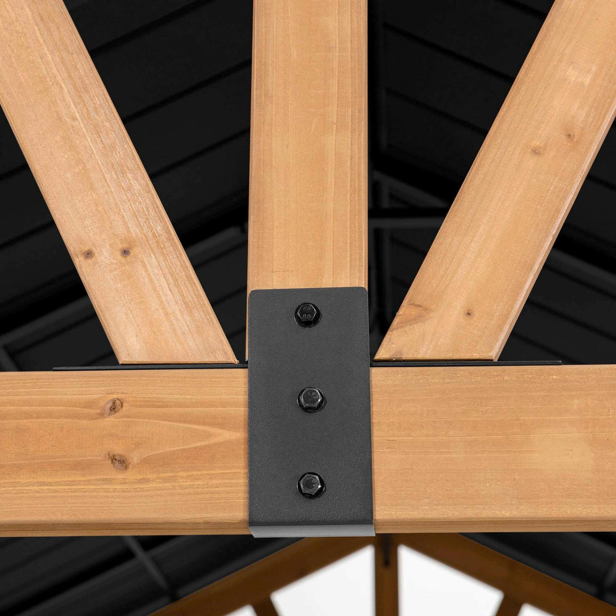 PAVILLON 399,5/291,5/335,5 cm  - Anthrazit, Basics, Holz/Kunststoff (399,5/291,5/335,5cm) - Modante