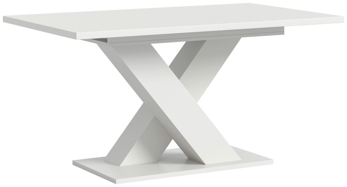 AUSZIEHTISCH Weiß rechteckig  ausziehbar  - Weiß, KONVENTIONELL, Holzwerkstoff (150-190/76/90cm)