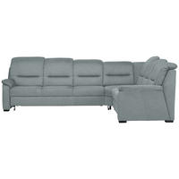 ECKSOFA in Mikrofaser Hellblau  303/245 cm  - Schwarz/Hellblau, KONVENTIONELL, Holz/Textil (303/245cm) - Beldomo Comfort