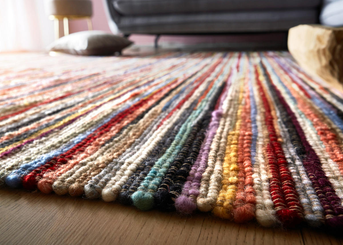 RUČNĚ TKANÝ KOBEREC, 70/130 cm, vícebarevná - vícebarevná, Basics, textil (70/130cm) - Linea Natura
