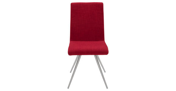 STUHL in Metall, Textil Rot - Rot, Design, Textil/Metall (46/93/55cm) - Dieter Knoll