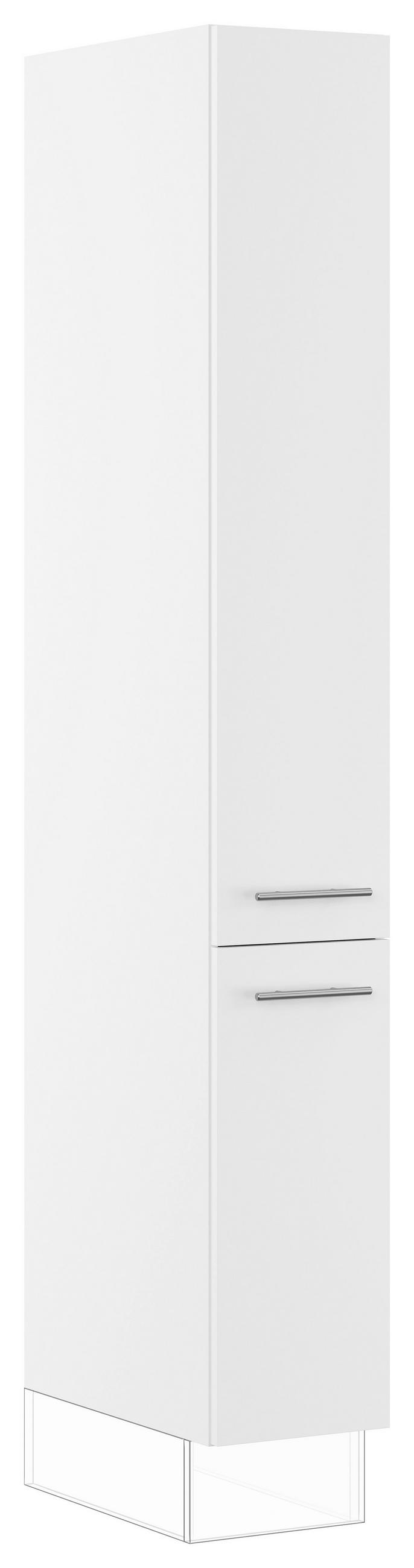 GESCHIRRSCHRANK 30/220,6/57,6 cm  in Weiß  - Edelstahlfarben/Weiß, Basics, Holzwerkstoff/Metall (30/220,6/57,6cm) - Impuls