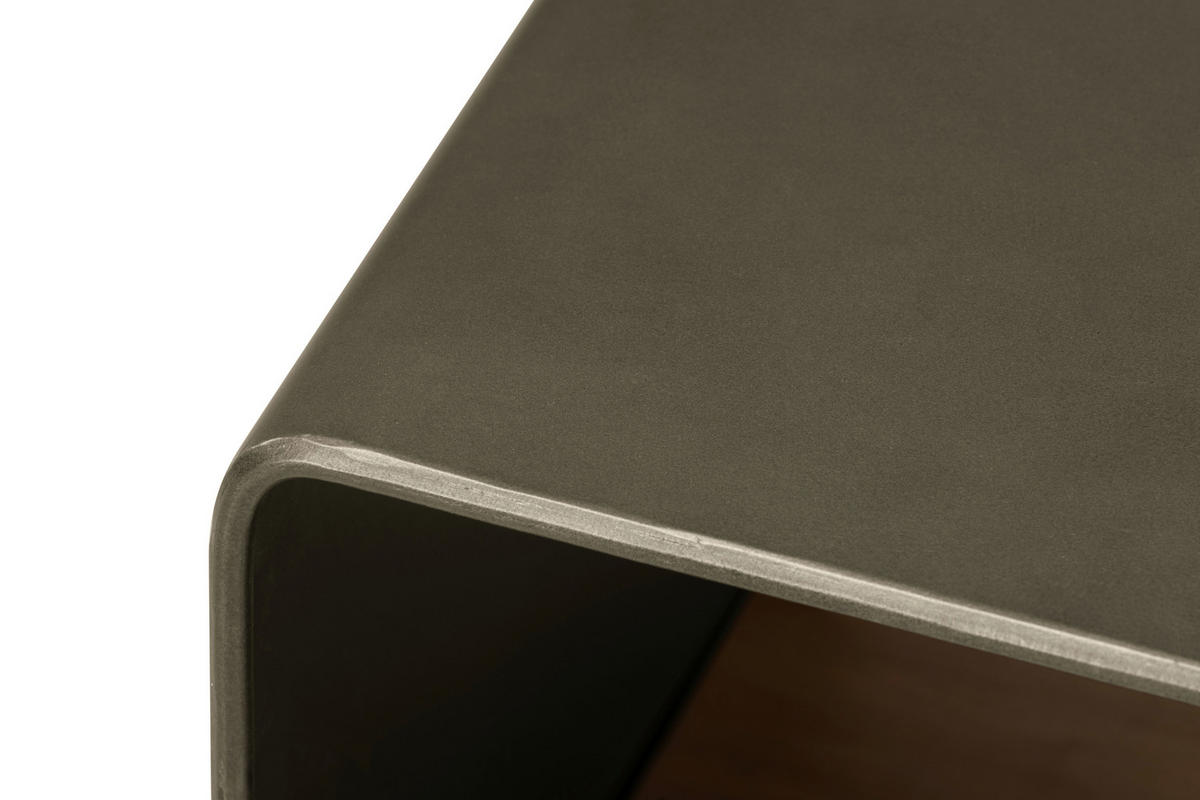BEISTELLTISCH in Holz, Metall  - Schwarz/Naturfarben, KONVENTIONELL, Holz/Metall (40/39.5/40cm) - Livetastic
