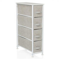 KOMMODE  in 20/76/48 cm  - Weiß/Grau, MODERN, Kunststoff/Textil (20/76/48cm) - MID.YOU