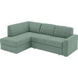 ECKSOFA  in Webstoff Türkis  165/224 cm  - Türkis/Schwarz, KONVENTIONELL, Kunststoff/Textil (165/224cm) - Xora