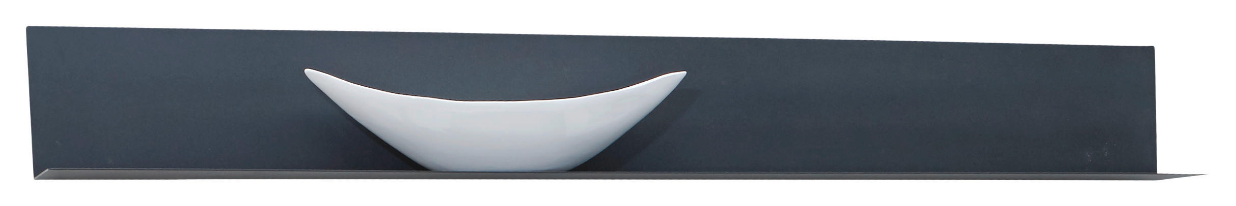 WANDBOARD in 154/19/20 cm Anthrazit - Anthrazit, Natur, Metall (154/19/20cm) - Valnatura