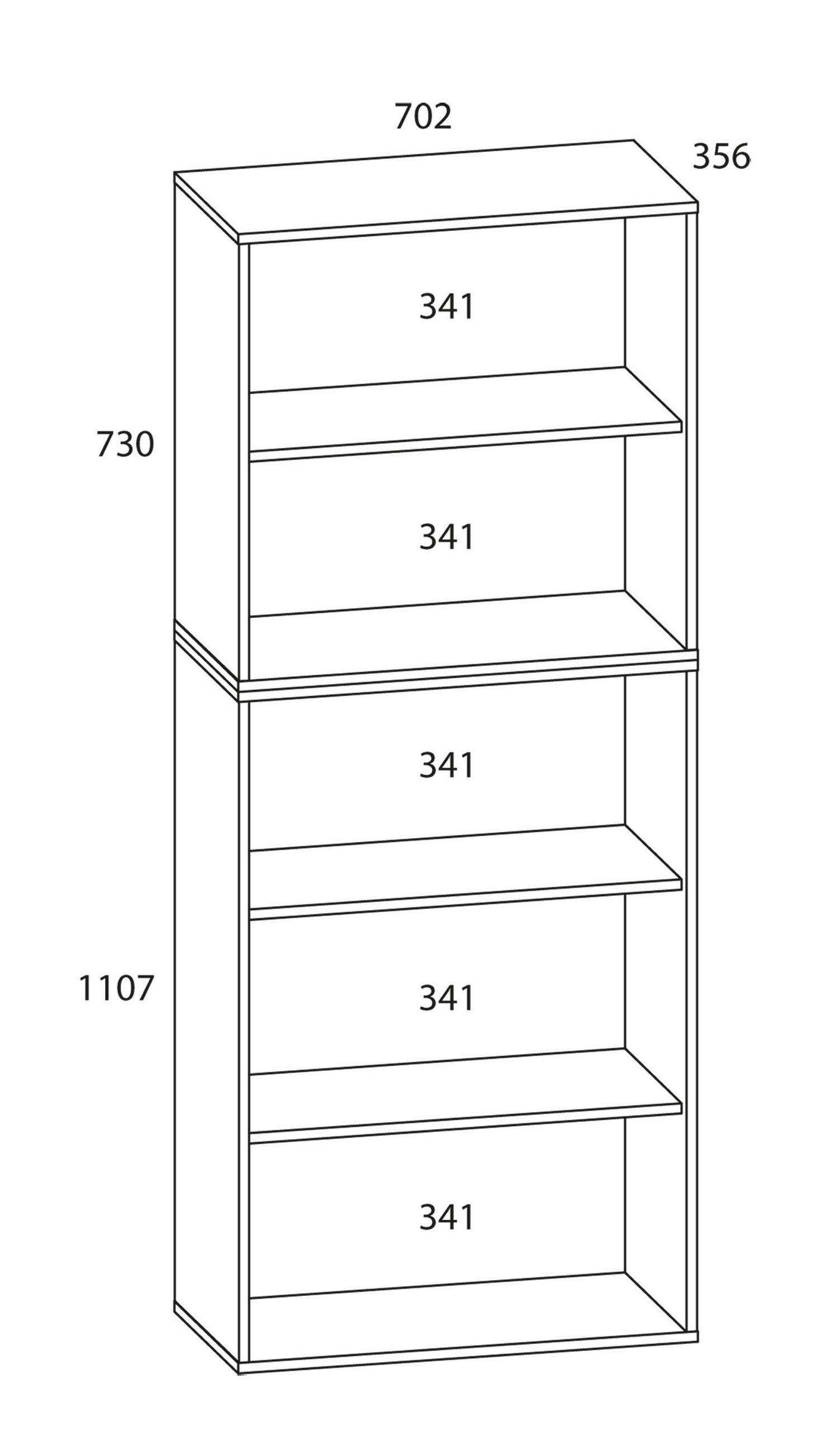 MEHRZWECKSCHRANK 70/178/37 cm  - Weiss/Schwarz, Design, Holzwerkstoff/Kunststoff (70/178/37cm) - MID.YOU