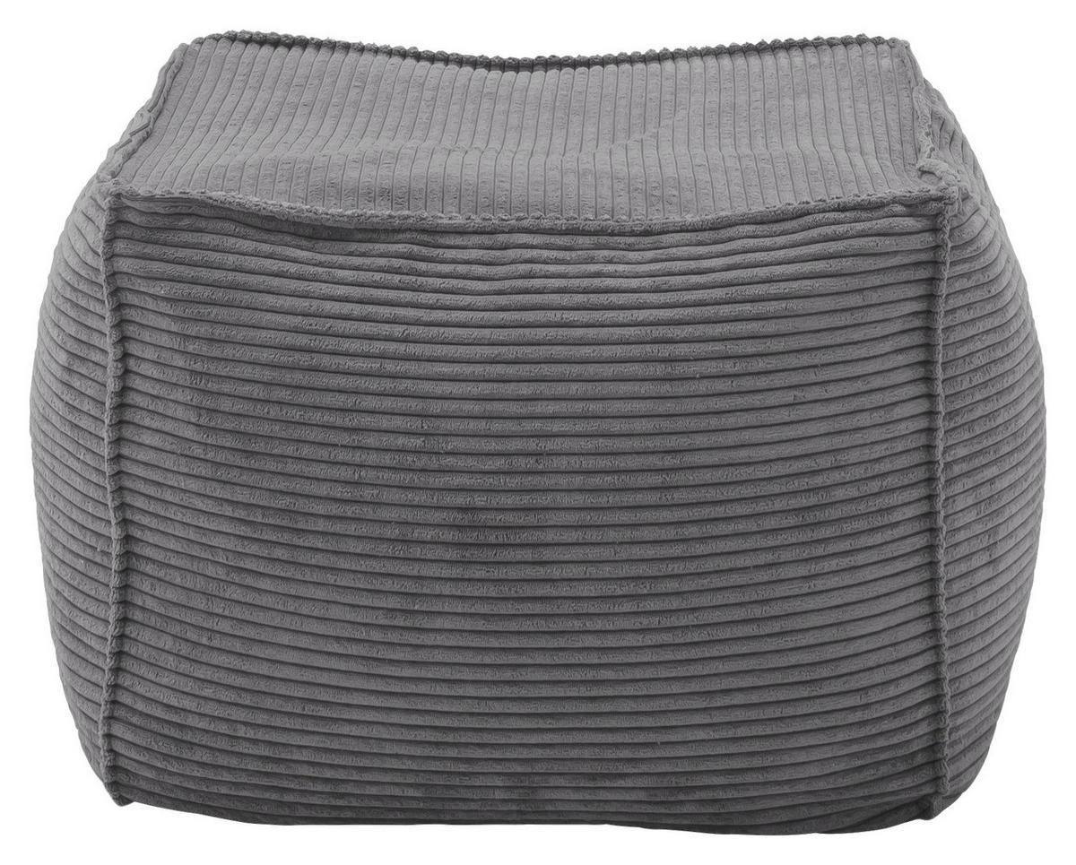 HOCKER in Dunkelgrau  - Dunkelgrau, Design (66/40/66cm) - Lomoco