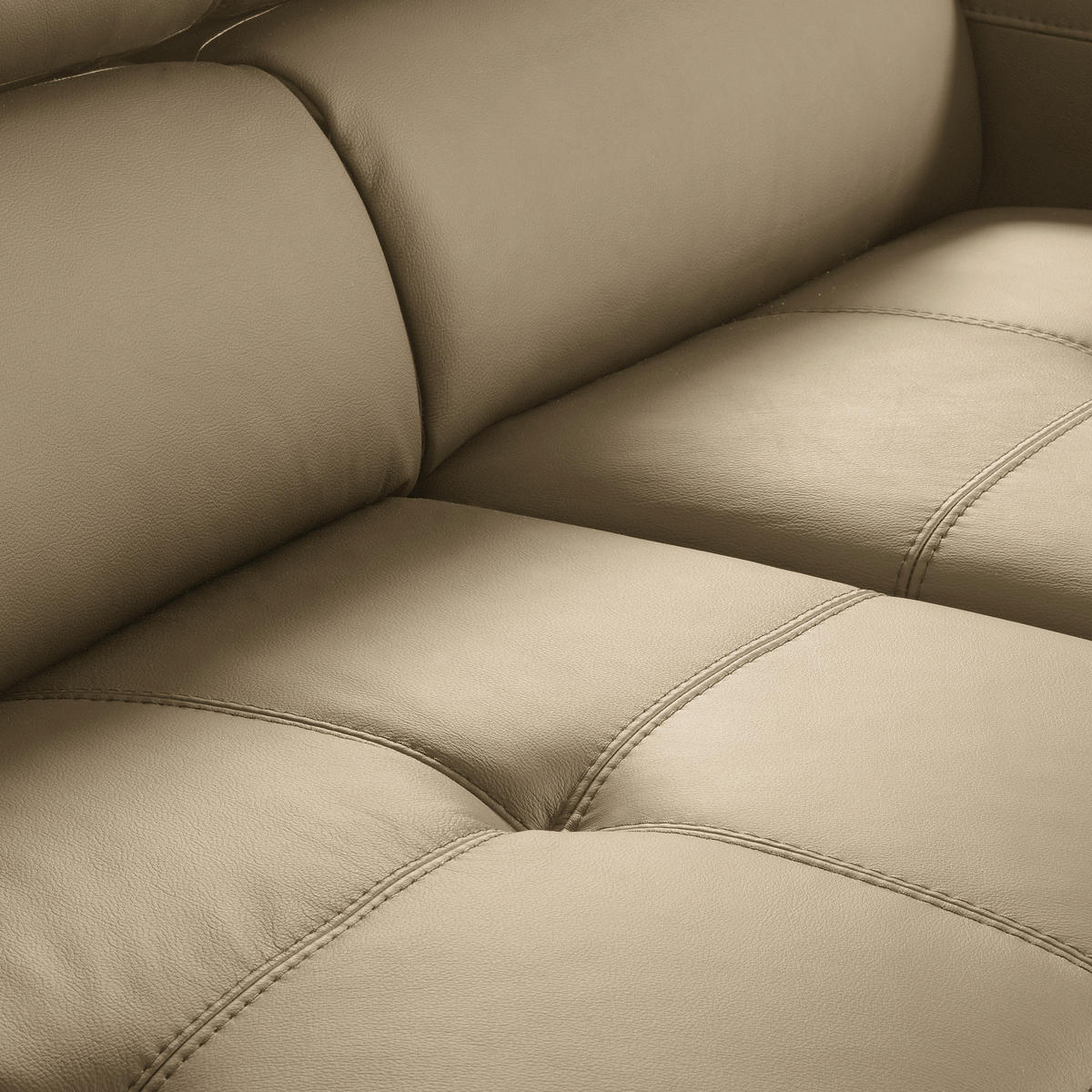 ECKSOFA Hellgrau Echtleder Lederlook  - Hellgrau/Schwarz, Design, Leder/Textil (247/173cm) - Livetastic