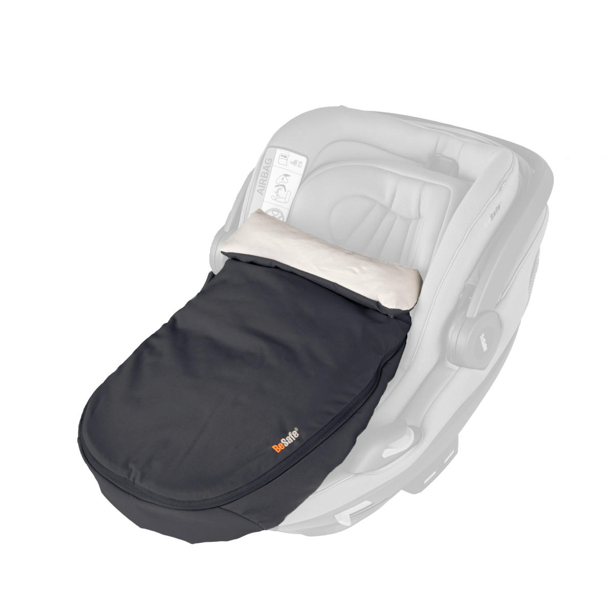 NAVLAKA ZA AUTOSJEDALICU  Go Beyond²   - crna, Basics, tekstil (46/40/10cm) - Besafe