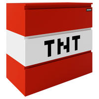 KOMMODE  in 80/76/41 cm  - Rot, MODERN, Holzwerkstoff (80/76/41cm) - Minecraft