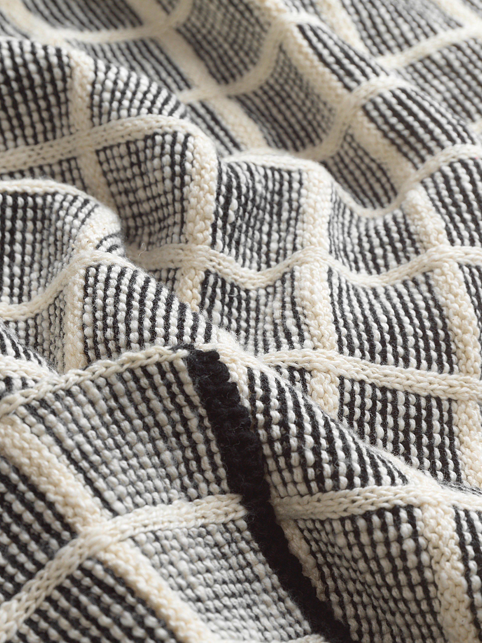 Thumbnail - Schöner Wohnen Plaid Sw-Diary, Braun, Schwarz, Weiß, Textil, Karo, 130x170 cm, pflegeleicht, Wohntextilien, Decken, Plai...