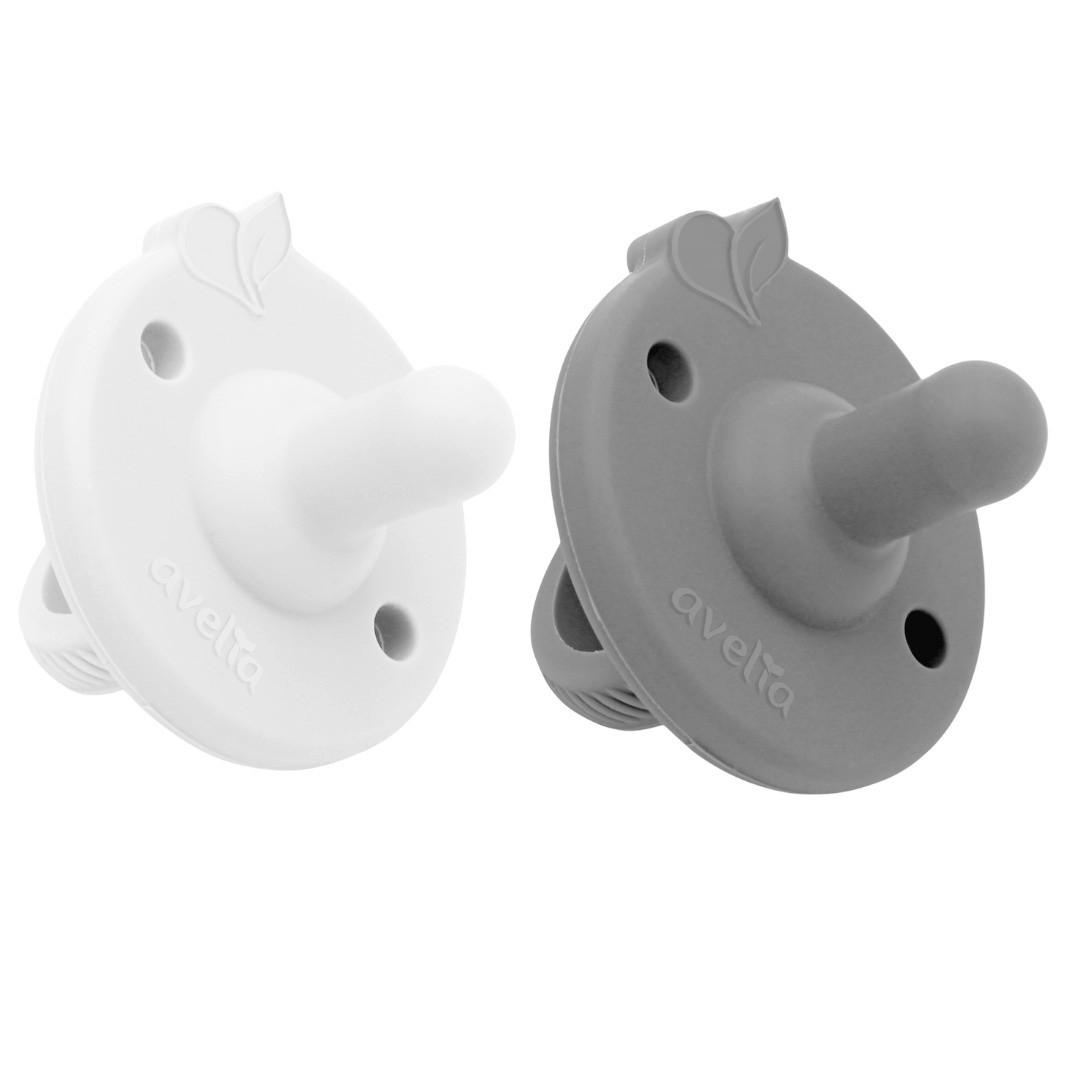 SCHNULLER - Weiß/Grau, Basics, Kunststoff - Avelia