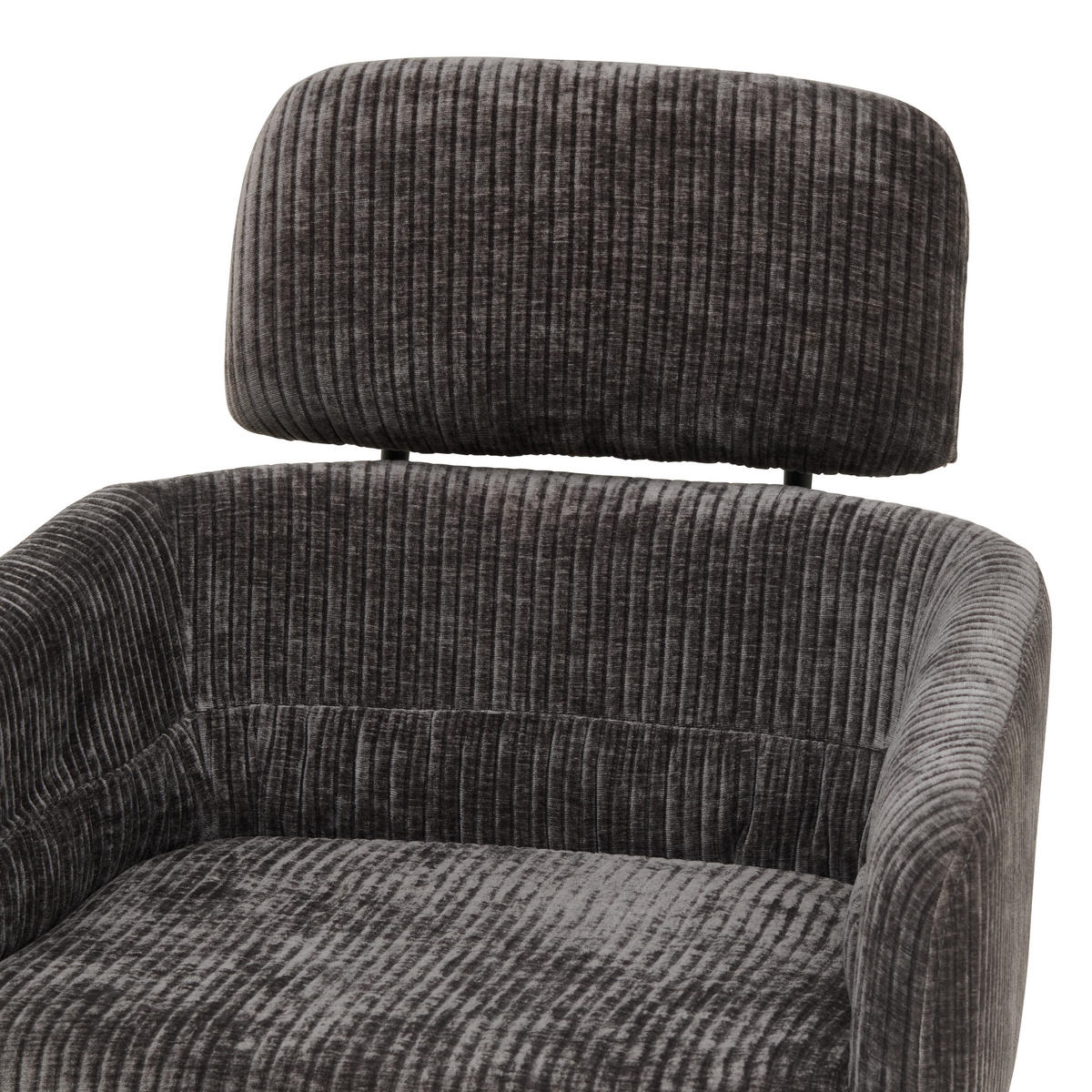 ARMLEHNSTUHL  in Eisen Cord  - Anthrazit/Naturfarben, KONVENTIONELL, Holz/Textil (60/87,5/68cm) - Livetastic