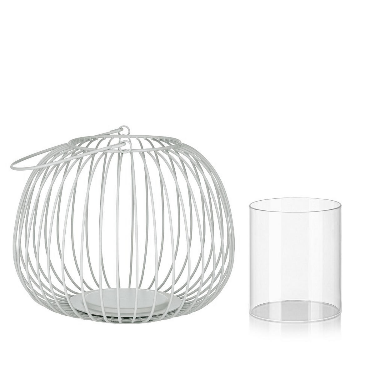 LATERNE - Hellgrau, KONVENTIONELL, Metall (30,0/36,1cm) - Blomus