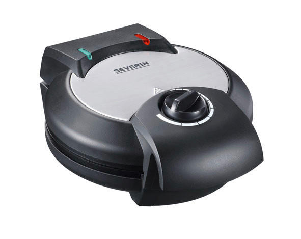 WAFFELEISEN  - Schwarz, Basics, Metall (20,3/25,5/10,5cm) - Severin