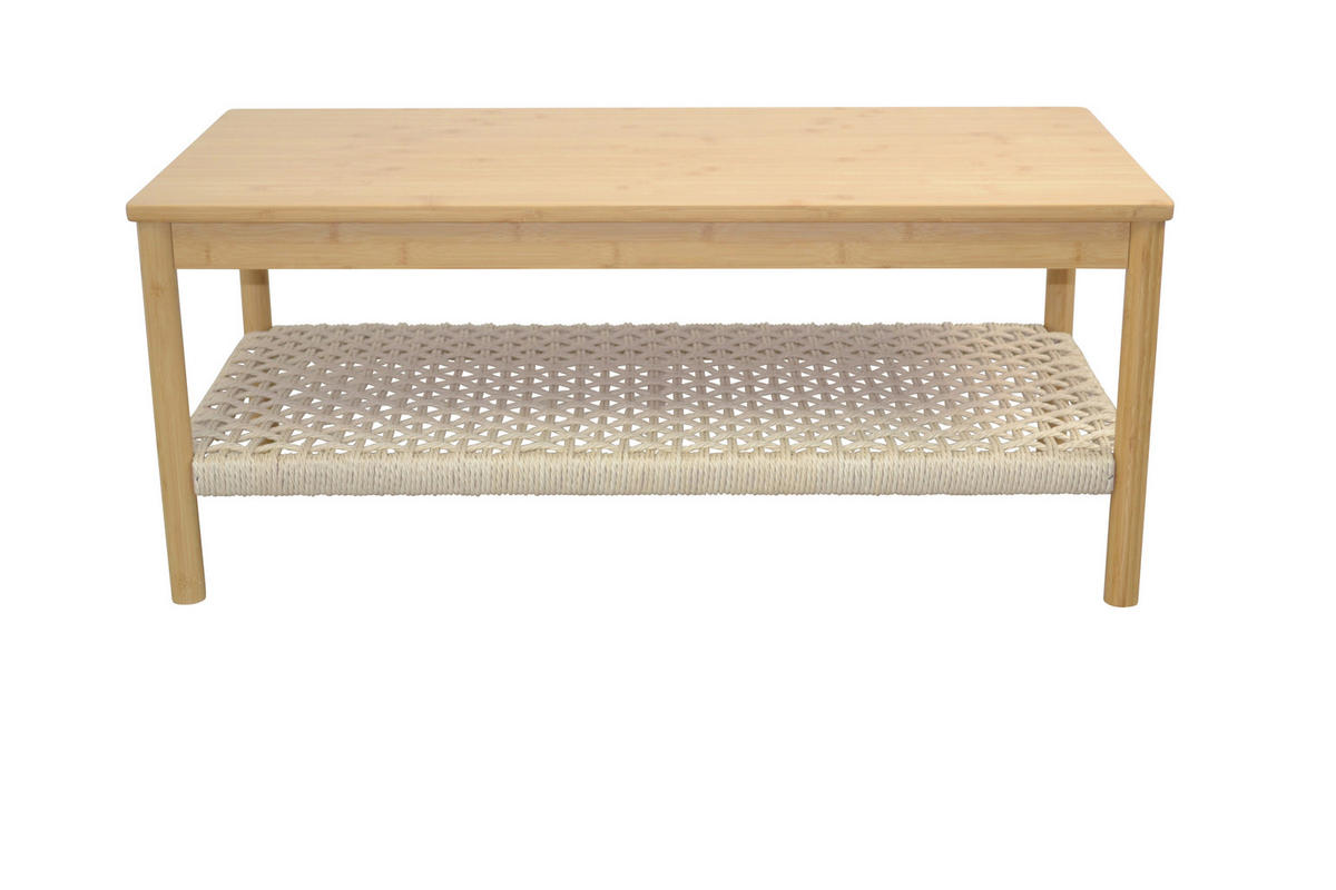 COUCHTISCH Bambus massiv 100/50/42 cm rechteckig Naturfarben  - Naturfarben, Design, Holz/Papier (100/50/42cm) - MID.YOU
