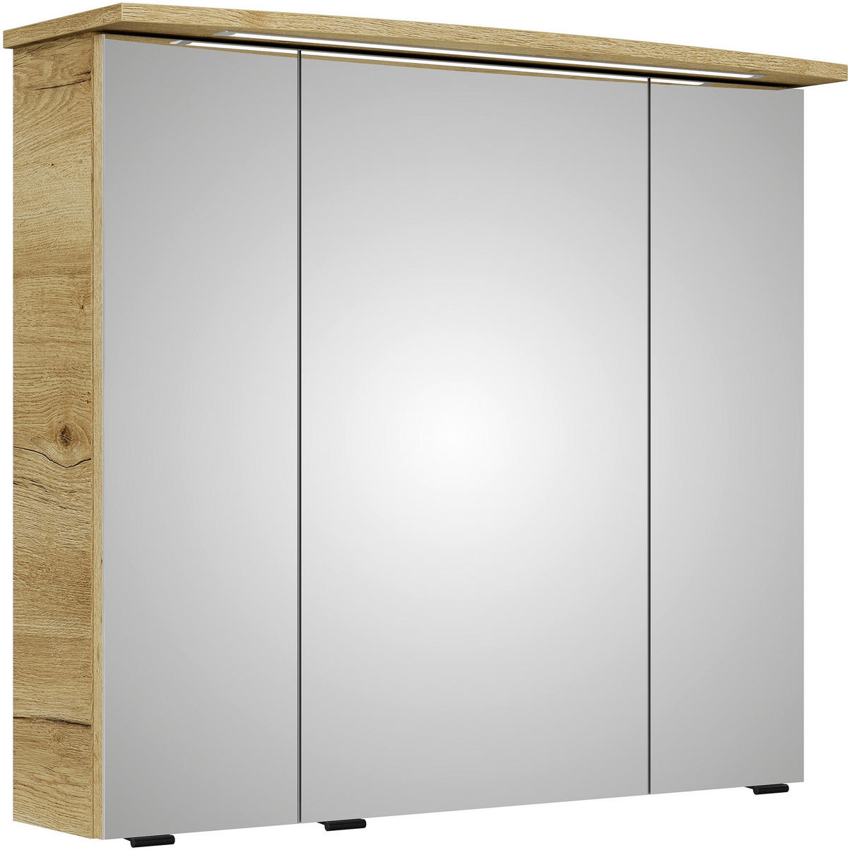 BADEZIMMER 3-teilig  in 84 cm  - Eichefarben/Schwarz, MODERN, Glas/Keramik (84cm) - Sadena