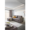 ECKSOFA  in Webstoff Dunkelgrau  155/243 cm  - Dunkelgrau/Schwarz, Design, Kunststoff/Textil (155/243cm) - Xora
