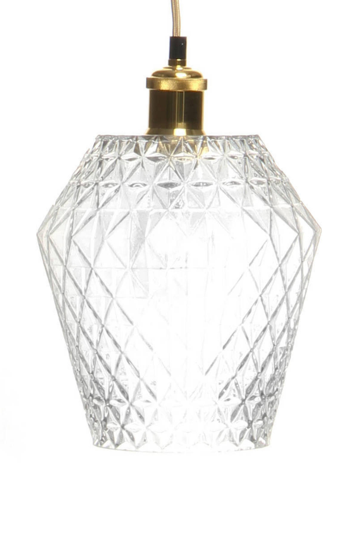 HÄNGELEUCHTE  20/27/20 cm   - Klar/Goldfarben, Trend, Glas (20/27/20cm) - Kayoom