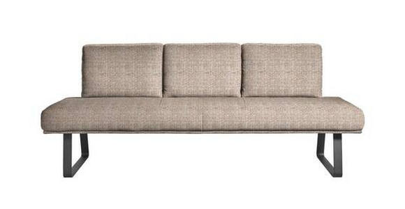 SITZBANK 209/92/78 cm in Orange, Schwarz - Schwarz/Orange, Design, Textil/Metall (209/92/78cm) - Dieter Knoll