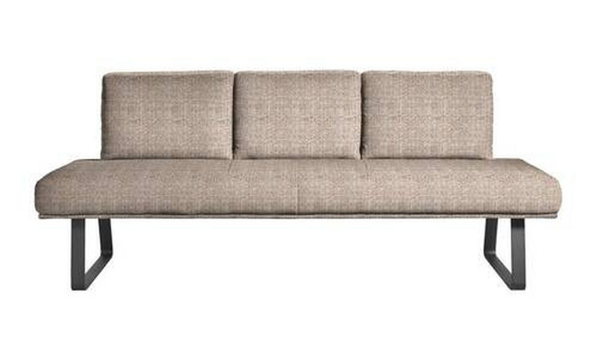 SITZBANK 209/92/78 cm  in Orange, Schwarz  - Schwarz/Orange, Design, Textil/Metall (209/92/78cm) - Dieter Knoll