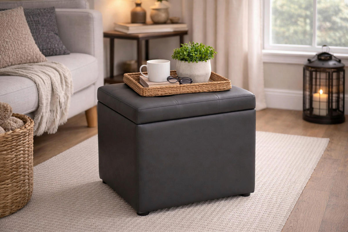 SITZBOX Uni  - Schwarz, Design, Kunststoff (41/41/40cm) - MID.YOU