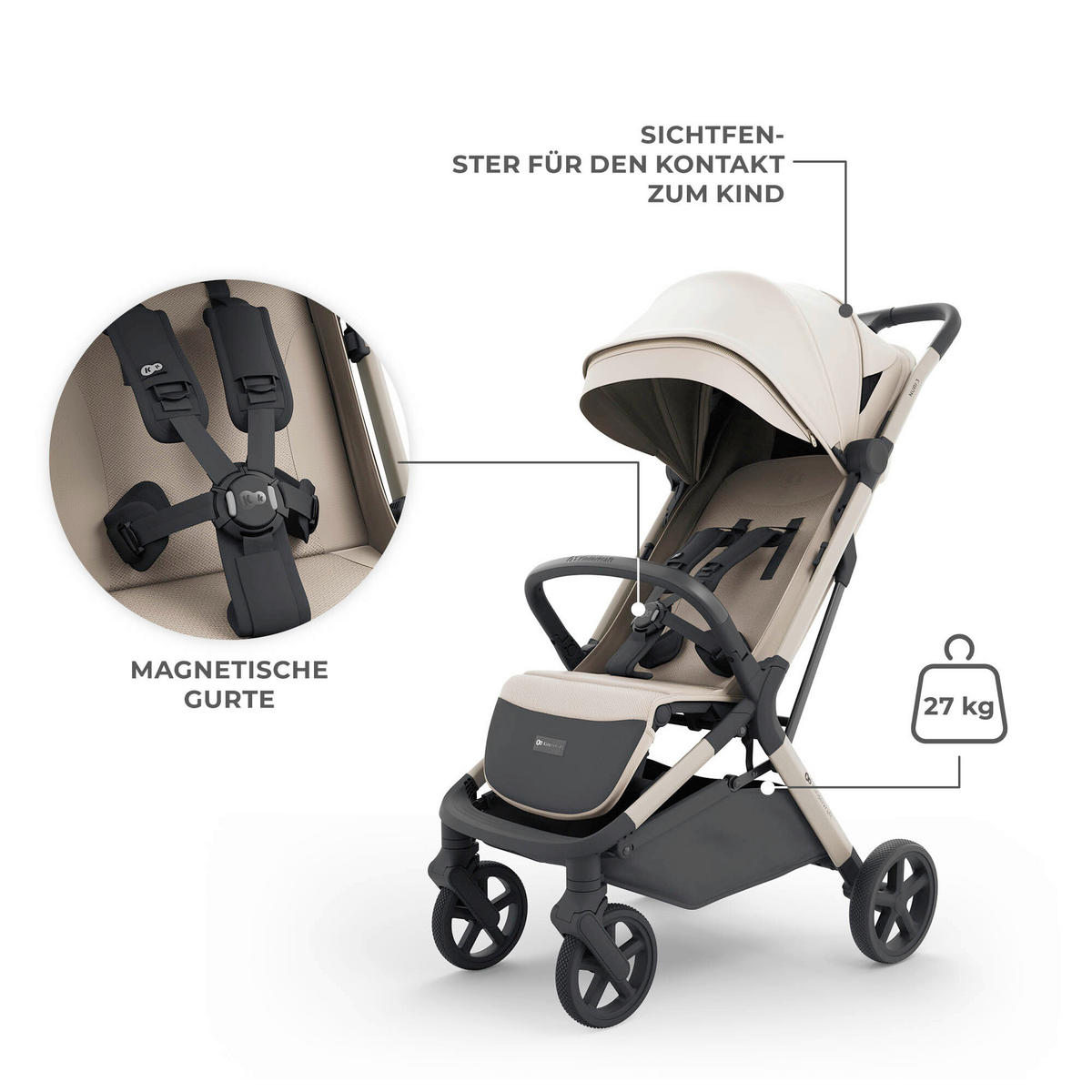 KINDERWAGEN Nubi 3  - Multicolor, Basics, Kunststoff/Textil (68,5/53/106,5cm) - Kinderkraft